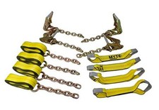 Roll Back Tie Down System Chain Ends 8 Point Tie Down w/ Chain Ends 14 FT