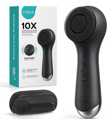 COSLUS Face Scrubber Facial Cleansing Brush: 2 in 1 Spin and Vibration.