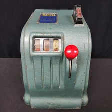 Vintage 1940's Daval Co Marvel Cigarette Penny 1¢ Slot Machine Trade Simulator