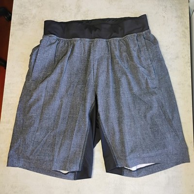 Lululemon T.H.E Short Lined 9'' Men s Small Dark Gray/Black Gym Athletic Workout
