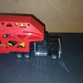 Vintage Galoob Micro Machines Semi Truck Car Hauler Filled With Cars