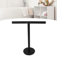 T- Hand Towel Holder Stand Aluminum Space Saving Standing Hand Towel Rack For