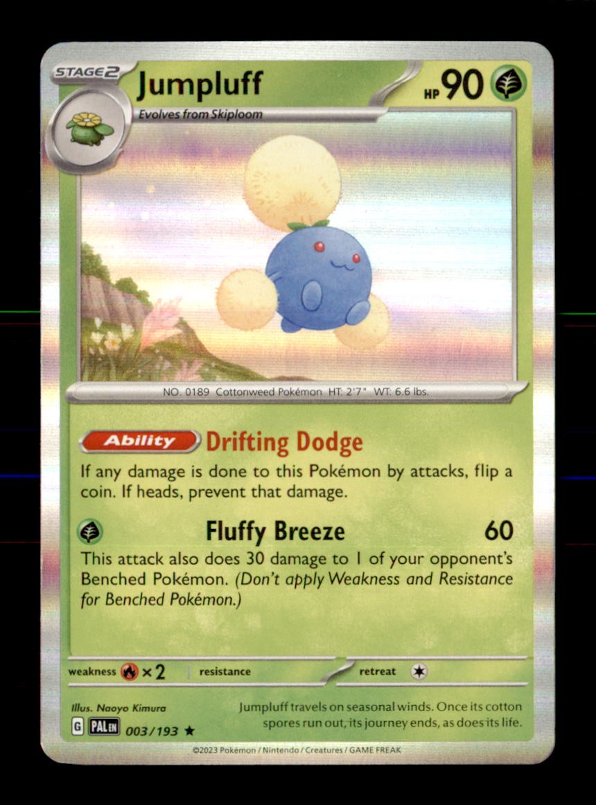 Jumpluff 003/193 Rare Paldea Evolved Pokemon Holo Near Mint
