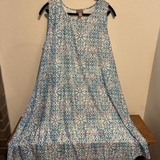 Chicos NWT Women's Size 3 Summer Sleeveless Dress MIDI Length