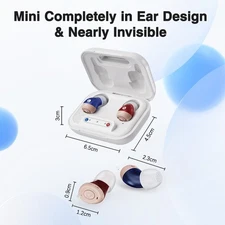 JINGHAO Rechargable Hearing Aids Sound Amplifier Enhancer Device Enhance L/R