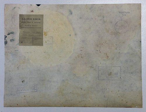 Vincent van Gogh (handgemacht) Ölzeichnung auf altem Papier signiert & gestempelt, Vintage Kunst - Bild 4 von 4