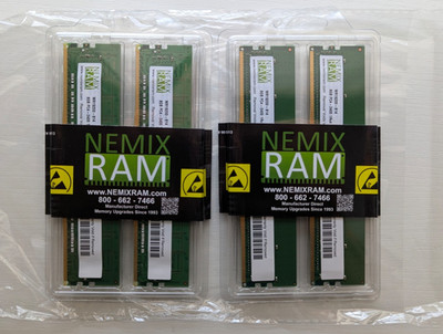 NEW! NEMIX DDR4 RAM 32GB (4x8GB) 2400 PC4-19200 CL17 ECC Registered RDIMM