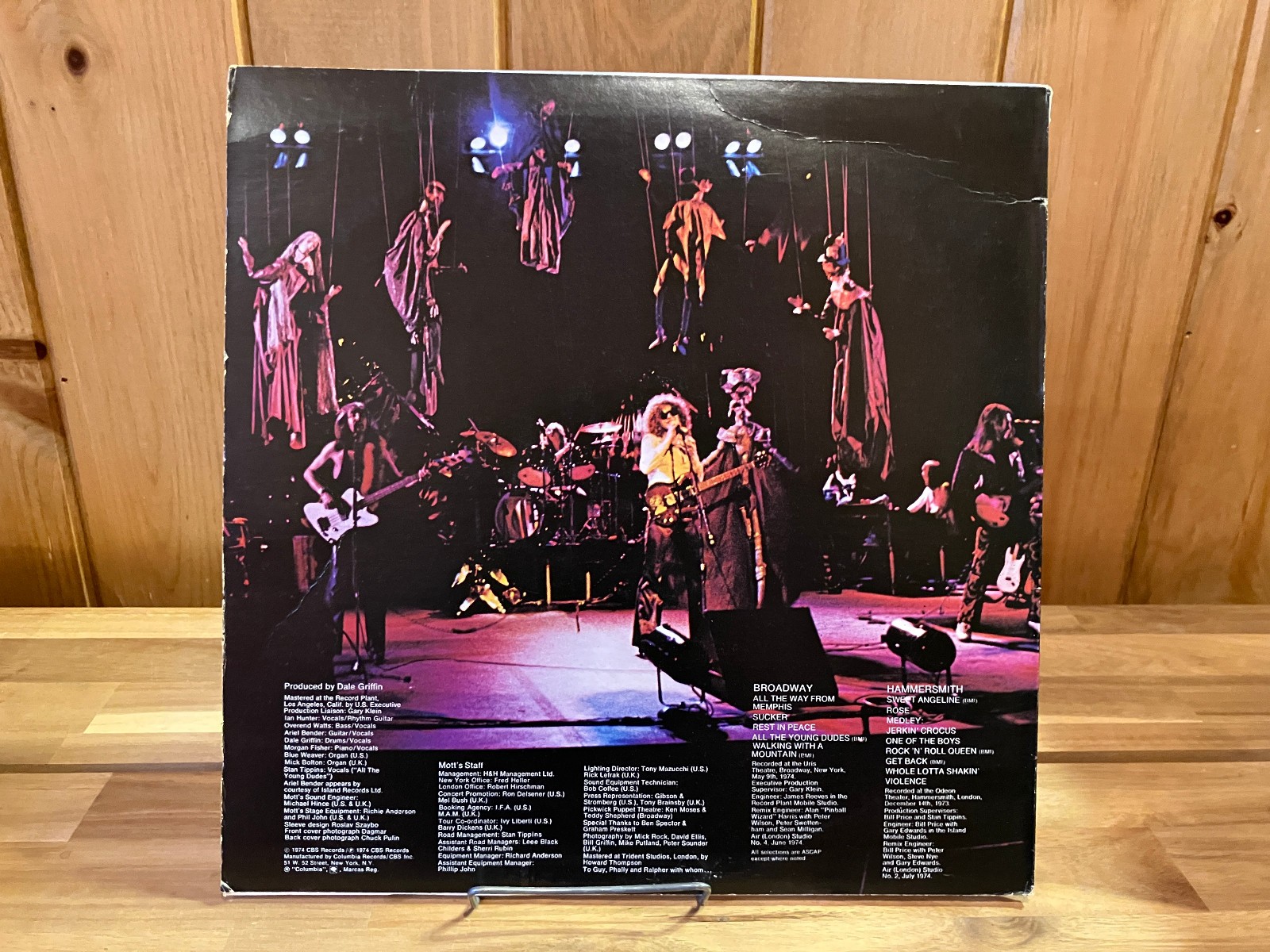 MOTT THE HOOPLE lot of 2 vinyl records MOTT & LIVE  1973 CBS thumbnail 3