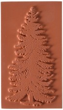 Spruce Tree Rubber Cling Stamp 2" x 4", 