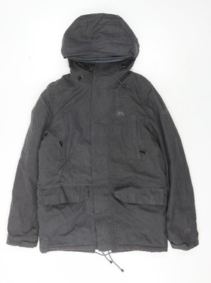 Grauer Parka Mantel Herren UK-Größe 2XS Trespass