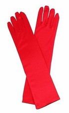 Leg Avenue Women's Formal Satin Elbow Length Red Dress Gloves 8B One Size