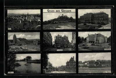 Giessen, Totalansicht, Neue Kaserne, Landgraf Philippsplatz, Ansichtskarte 