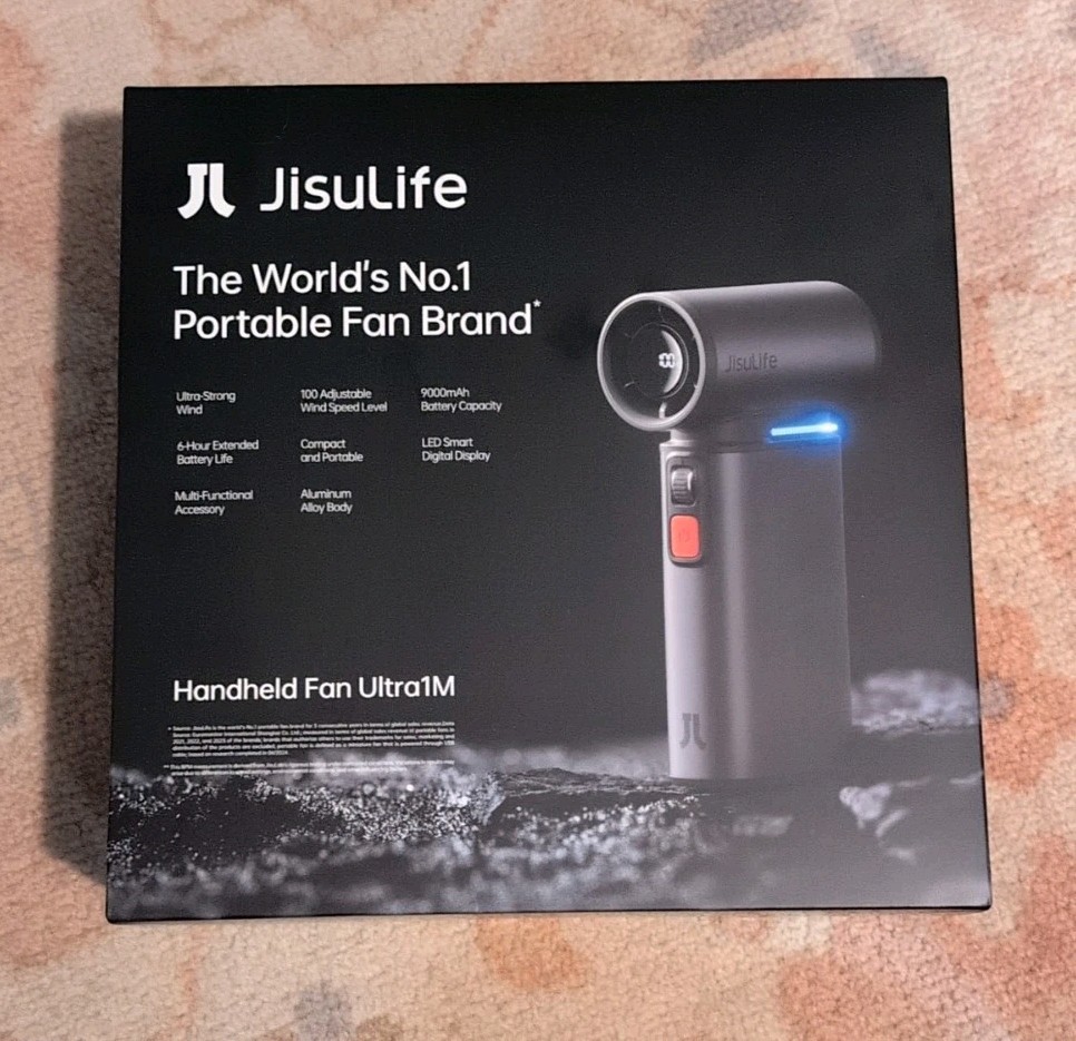 JisuLife Handheld Fan Ultra1M 9000mAh Rechargeable Battery
