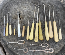 Vintage Antique Shoe Boot Button Hooks Lace Pullers Lot Of 18