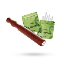 YOKU Rosewood Wooden Essential Oil Inhaler with 12 Peppermint Cores quit vaping