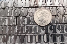 Vintage Metal Letterpress Print Type  24pt Stencil  D80  7#