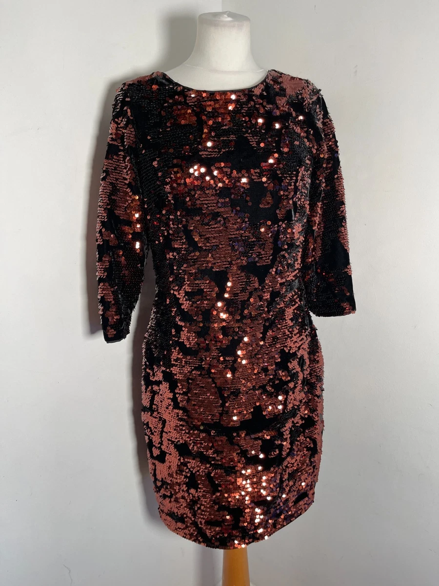 open lace back dress Black Sparkly Dress For Women main image 1