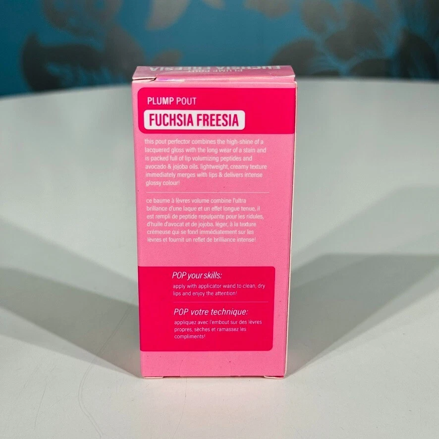 Brillo de labios Pop Beauty fucsia fresia regordete volumen nuevo - Imagen 2 de 3
