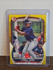 2023 Bowman Lyonell James #BP-118 1st Bowman Paper Yellow #30/75 Boston Red Sox 