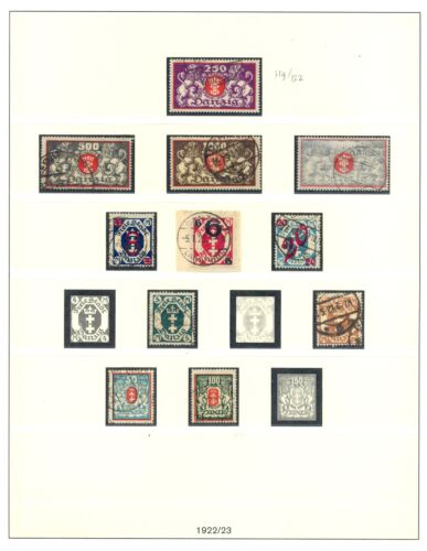 GERMANY - DANZIG- 1922/23 COLLECTION 84 STAMPS USED-- MOST VF -HIGH CATV. - Picture 2 of 6