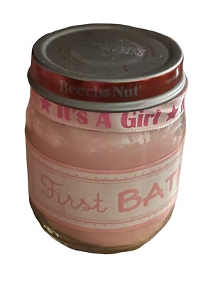 Pure Integrity Baby Food Jar Baby Powder Scent Soy Candle Girl First Bath