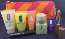 Brand New 7-9 pc lot Clinique Makeup, DDL, Makeup remover, Repairwear PLUS Bag