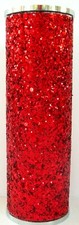 Bath  Body Works RED GLITTER Fine Fragrance Mist Sleeve Cover, NEW