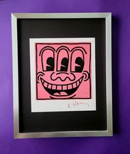 Keith Haring | Vintage Print Signed | Mounted & Framed in Silver Buy it Now ! TS