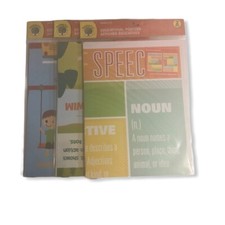 Lot of 3 Teaching Tree Educational Classroom Decor English Noun/Verb/Adjective/A