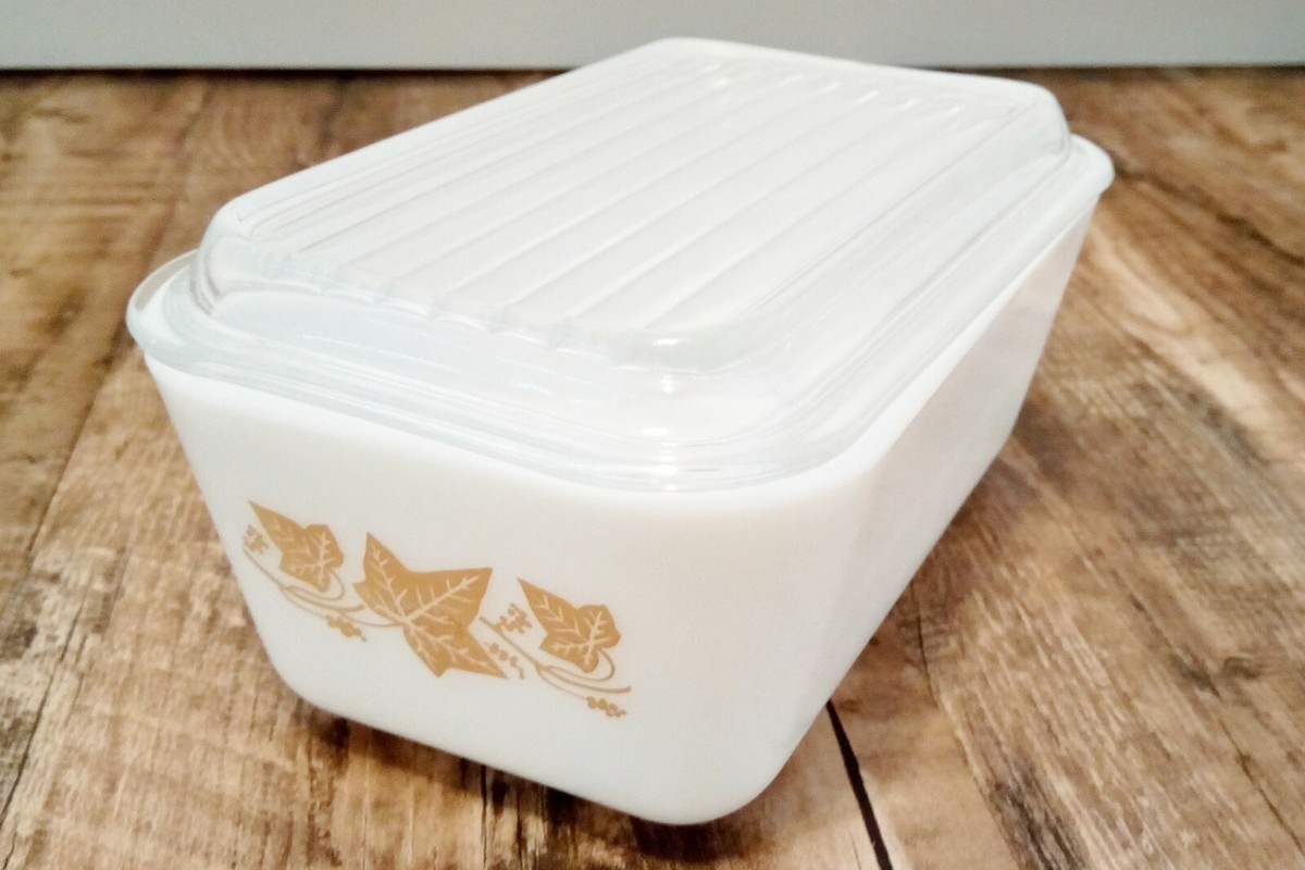 Rare Pyrex sandalwood fridgie 502 w/ lid | eBay