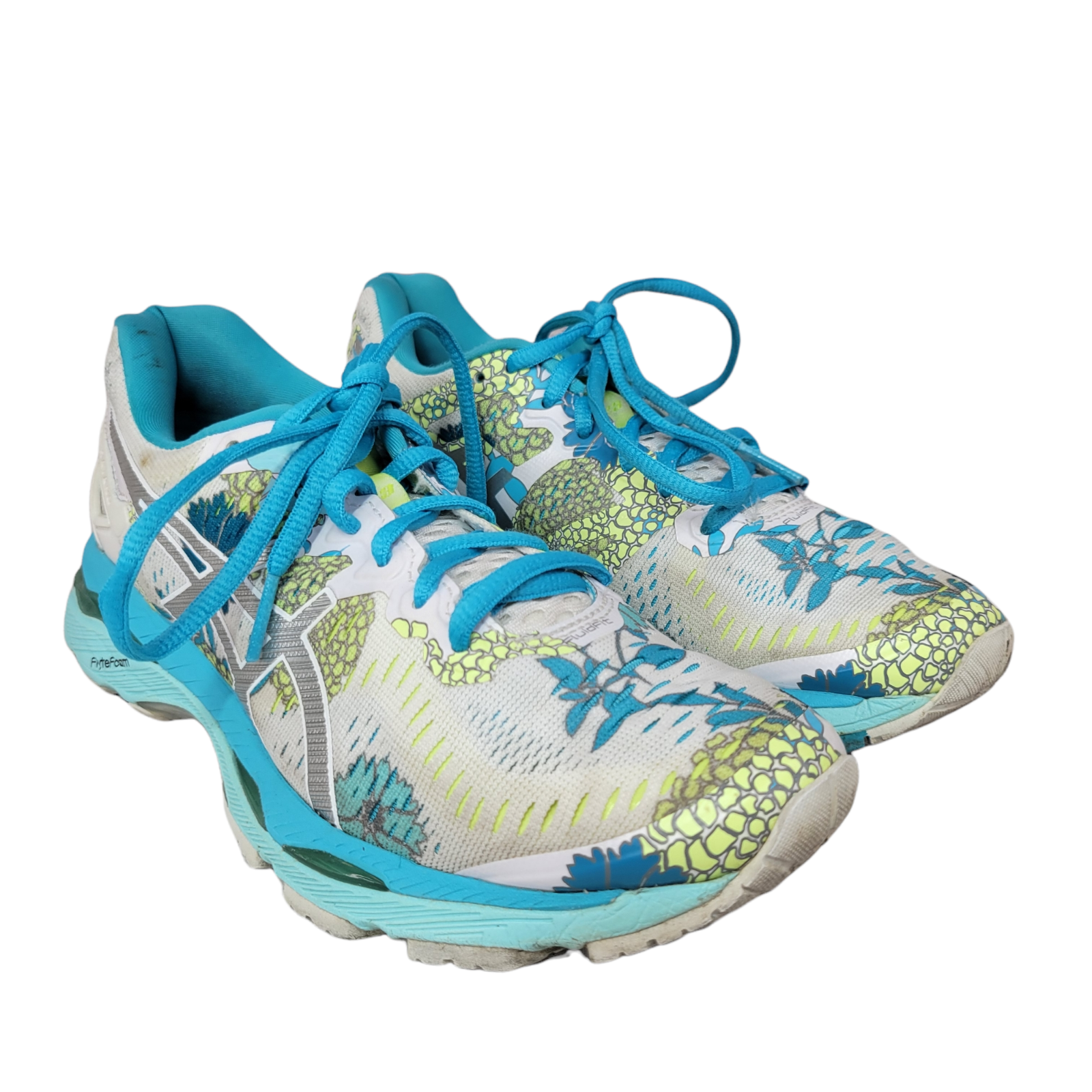 Asics Gel Kayano 23 Running Shoe Womens Size 5 5 Ltd Edition White Floral T6a5n Ebay