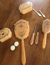 1930s Bakelite/Celluloid 10 Piece Vanity Set