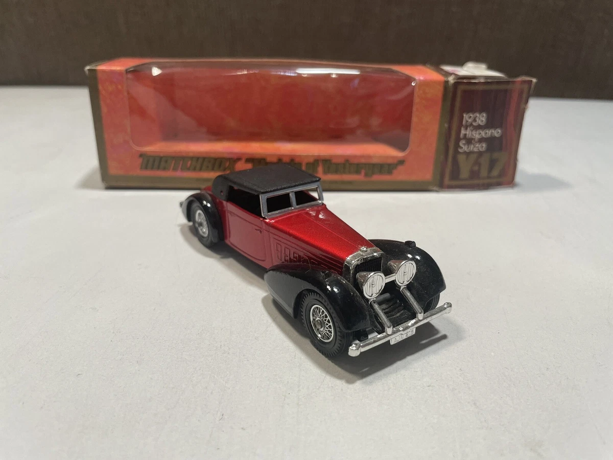 Miniature Matchbox Yesteryear Y-17, Hispano Suiza 1938, Rouge Et Noire, Diecast