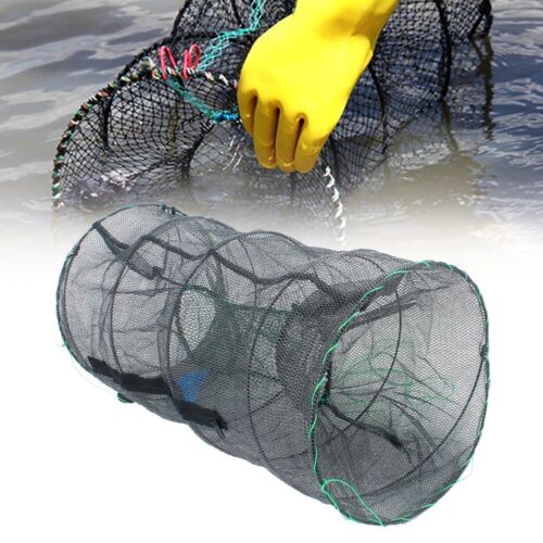 Rete pieghevole per pesca esca rete per pesca granchi cesto per gamberetti gabbia per aragoste rete per pesci - Foto 1 di 14
