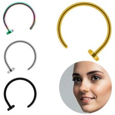 Piercing Du Nez Piercing de Nez Fake Anneau Piercing Fer à Cheval Acier Inox