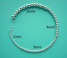 50 x Sterling Silver SPACER BEADS Round Smooth Shiny 2mm 3mm 4mm 5mm CHOOSE SIZE