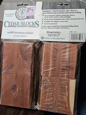 2 Packs Aromatic Cedar Blocks 3x3 - 8 pcs total NOS