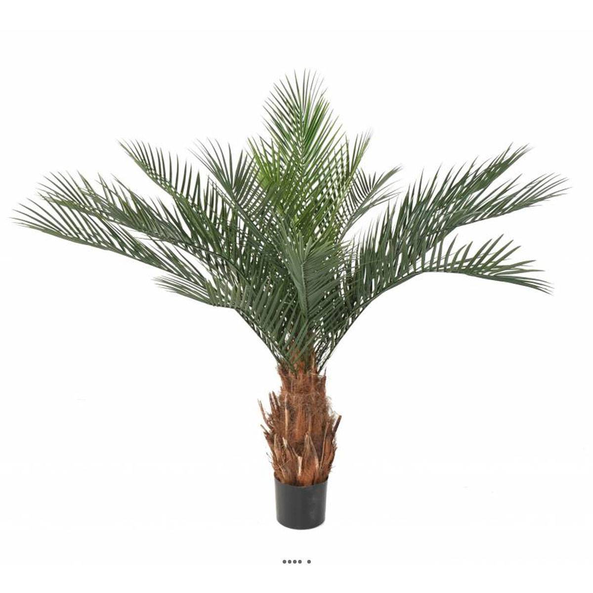 Palmier Phoenix artificiel de 130 cm avec 18 palmes en pot pour terrasse