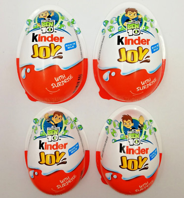 Komplettes Set 4 Leere Schalen Sammlung Ben 10 Kinder Joy Indien 2018 Ferrero