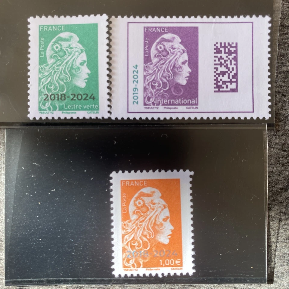 FRANCE Série 3 Timbres Marianne l'engagée surchargée - 2024 Neuf** (13) - Photo 1/1