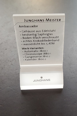 historischer Beisteller der Marke JUNGHANS / Junghans Meister / Ambassador - NEU
