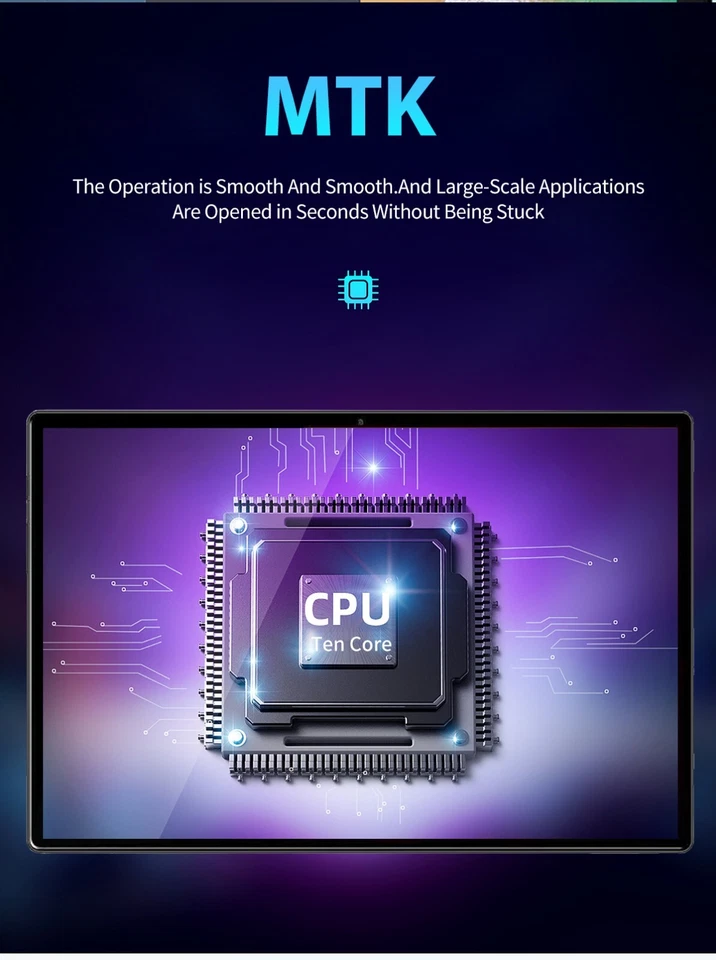 10.1" HD Touchscreen  1920x1200 4G Tablet 8GB+256GB Android 12 8800mAh w Keyboar - Image 4 of 4