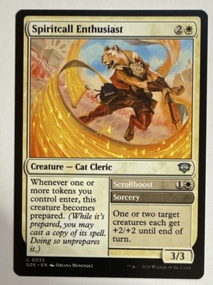 Magic: The Gathering Spiritcall Enthusiast Strixhaven 33 Regular Uncommon Engli 