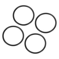 2" Metal O Ring, 4Pcs Seamless 304 Stainless Steel Rings Black 4mm x 50mm