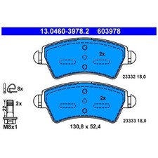 Satz Bremsbeläge Bremsklötze vorne für Peugeot 206 2A/C CC 2D 306 7A 7B | 243