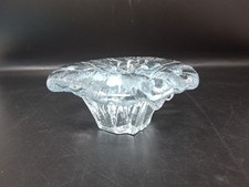Blenko Handmade Glass Ice Single Mid century Candlestick Holder