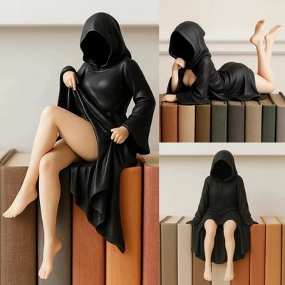 Halloween 3D Statue Gothic Queen Skulptur Bücherregal Dekoration `