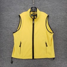 VINTAGE Ebtek Eddie Bauer Vest Mens XL Yellow Full Zip Sleeveless Jacket 90s