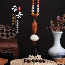 Peachwood Carved Buddha Statue Lotus Hanging Decorations Handicrafts