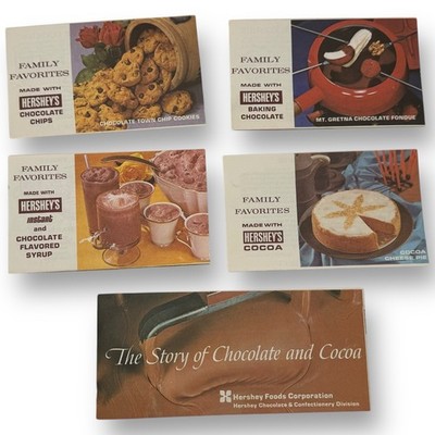 5 Vintage Hershey s Booklets ''Family Favorites'' And the Story of Chocolate 